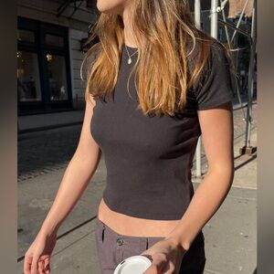 Brandy Melville Black Hailie Basic Top
